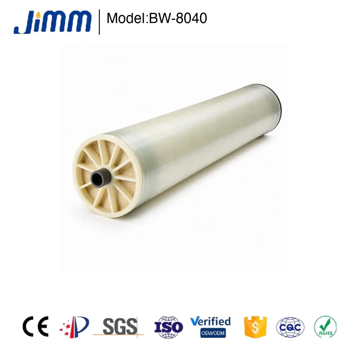 JIMMI Industrial BW-8040 High-Rejection Brackish Water RO Membrane Element