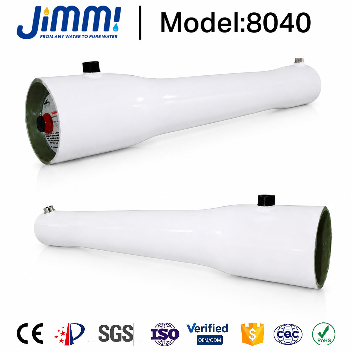 JIMI Industrial 8040 FRP Pressure Vessel (300-450 PSI)