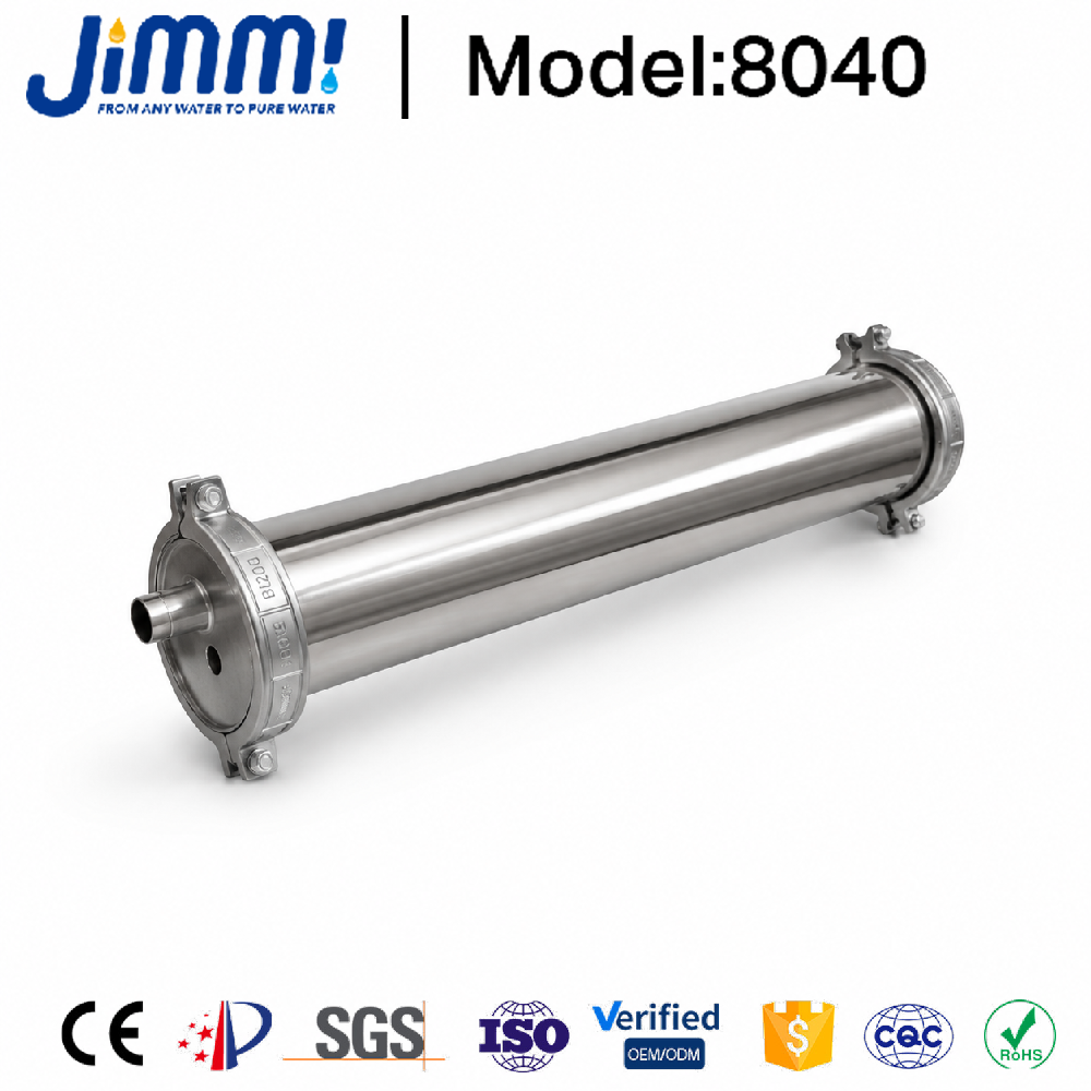 JIMMI Sanitary 316L High-Pressure Membrane Housing with Tri-Clamp Ports