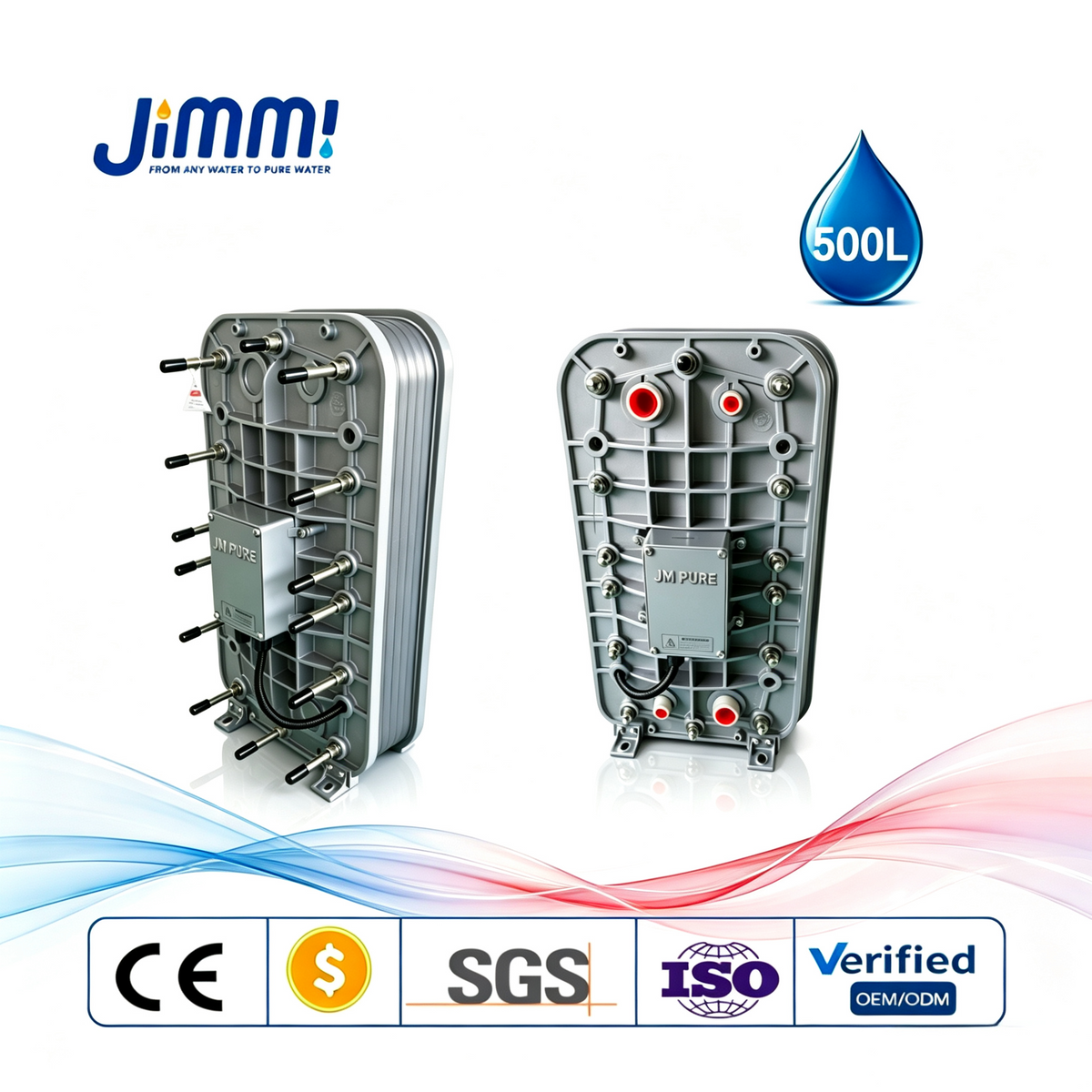 JIMMI Two-Stage Ultrapure Water Sanitary CEDI Module (Hot-Water Sanitizable)