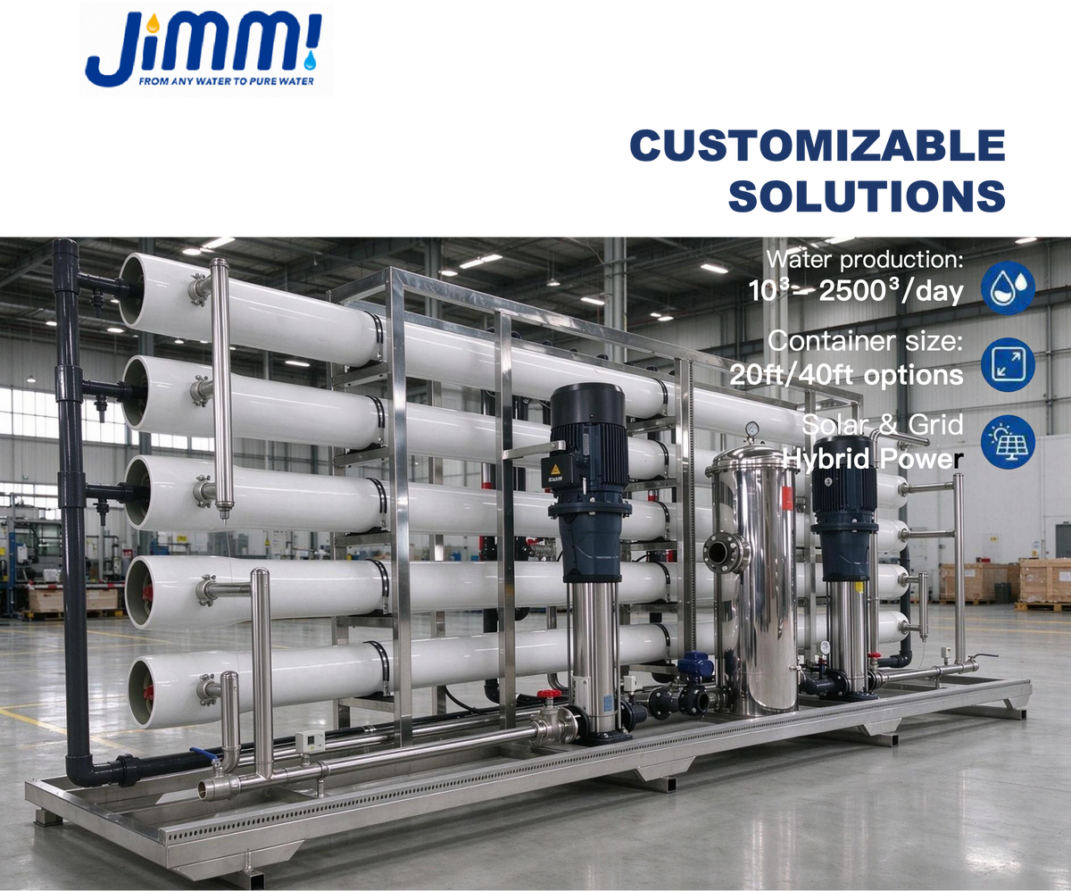JIMMI 100T/D-300T/D Turnkey Modular Containerized SWRO Desalination Plant
