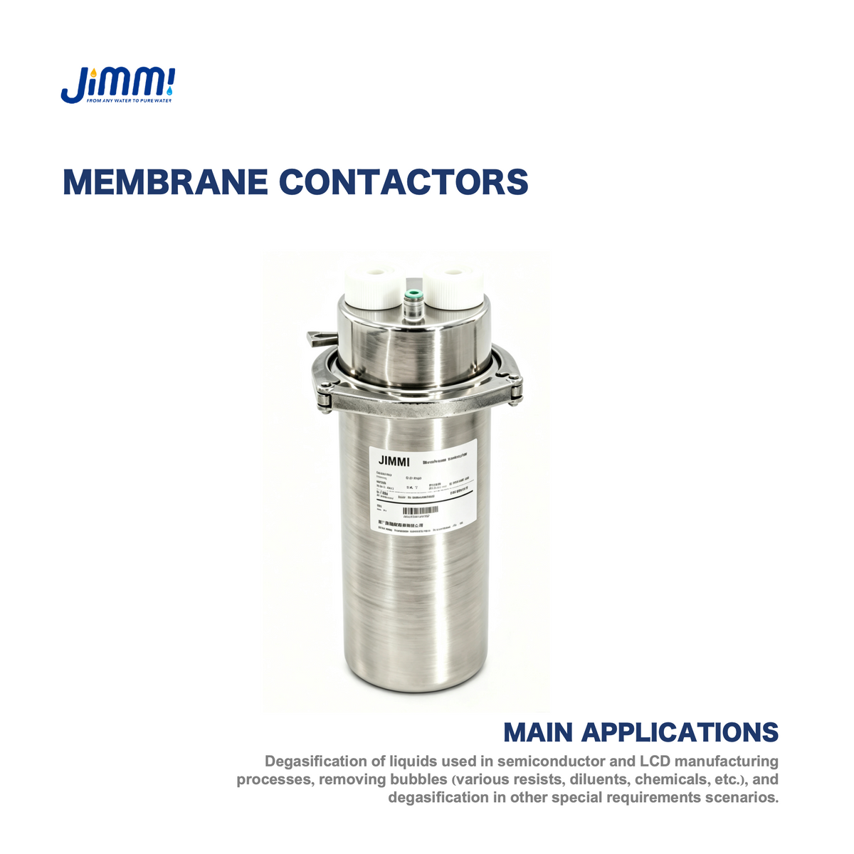 JIMMI Membrane Contactor for Degassing (O2/CO2/NH3 Removal)