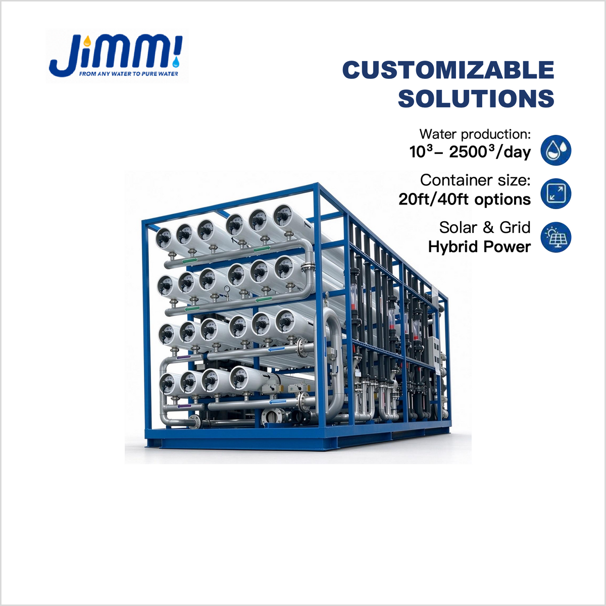 JIMMI Industrial Continuous Electrodeionization (CEDI) Module (500L/H)