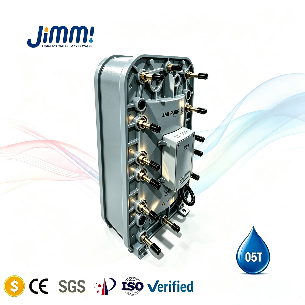 JIMMI 100L-200L/H High-Temperature Sanitizable EDI Pure Water Module