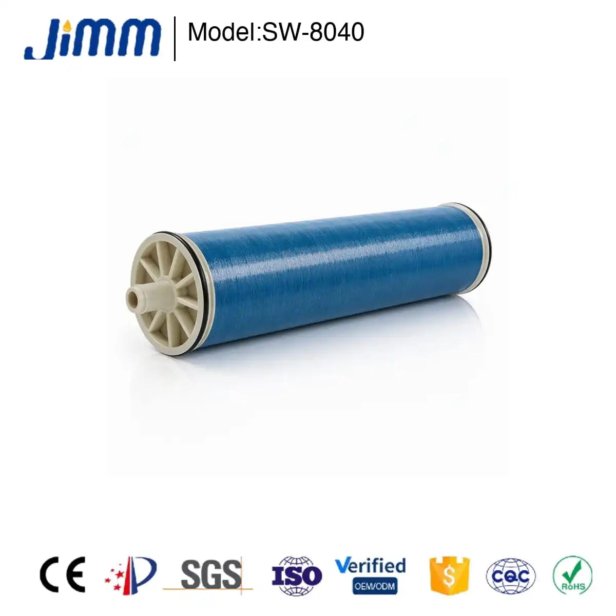 JIMMI SW-8040 Heavy-Duty Seawater Desalination RO Membrane Element