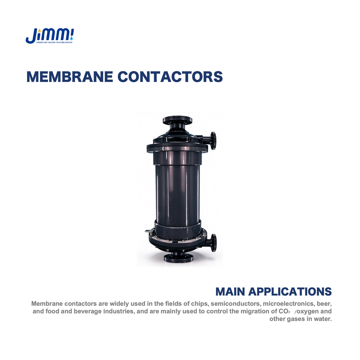 JIMMI Ultrapure Water CO2 & O2 Degassing Membrane Contactor