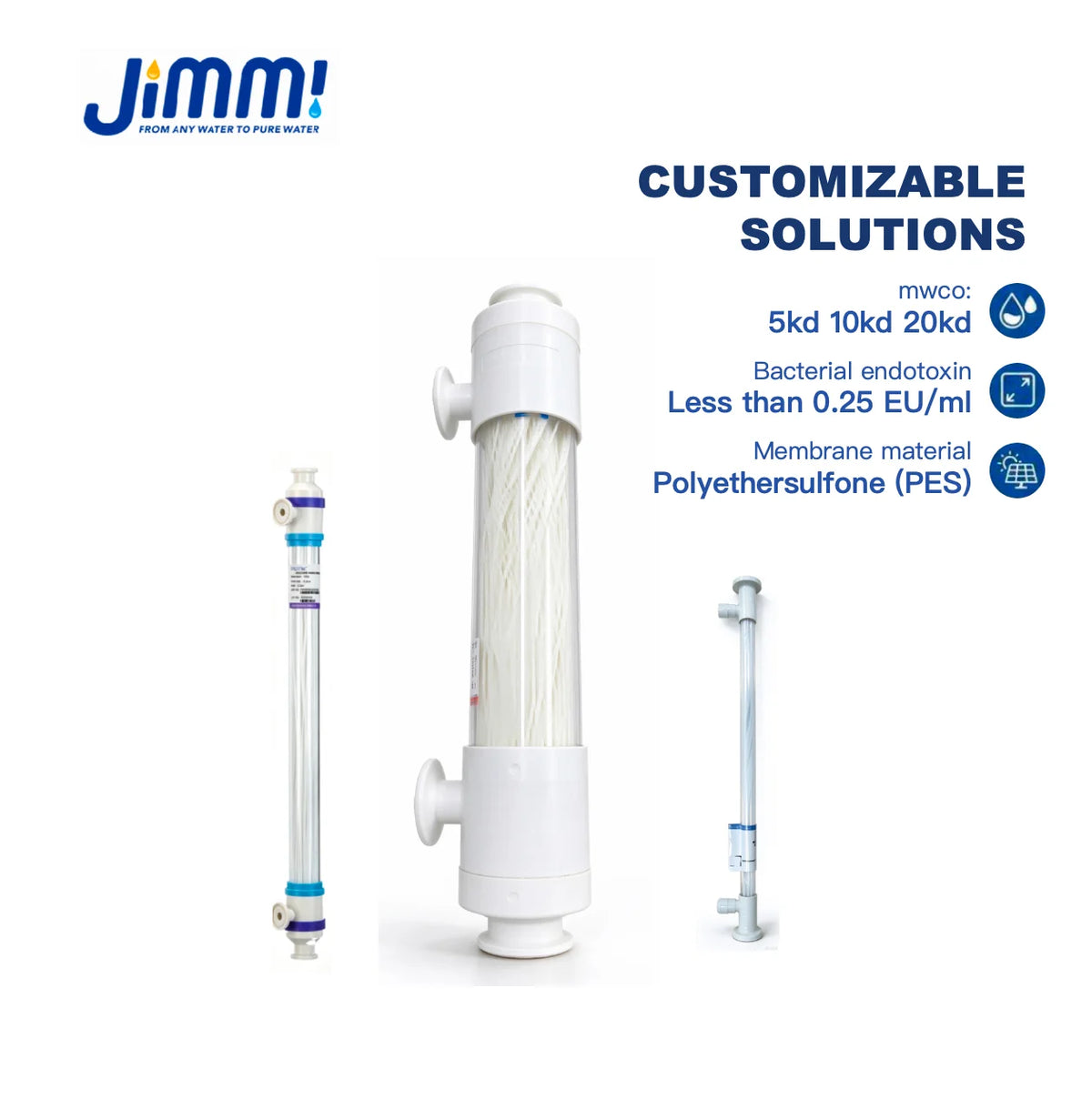 JIMMI 10kD Bio-Pharma Laboratory Hollow Fiber TFF Module