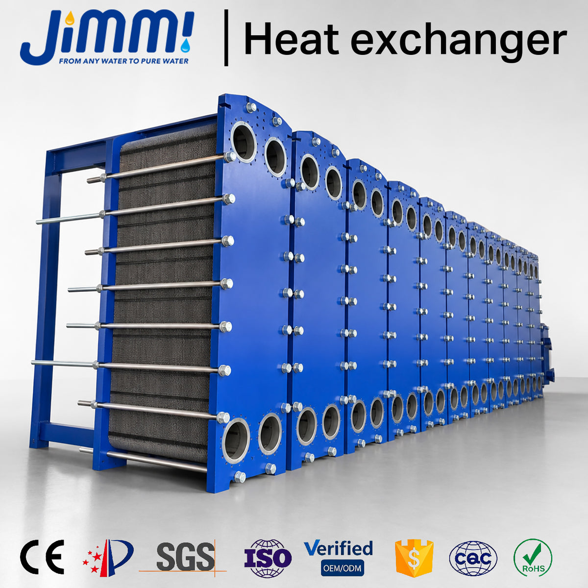 JIMMI Welded High-Temperature Plate Heat Exchanger for Chemical Process