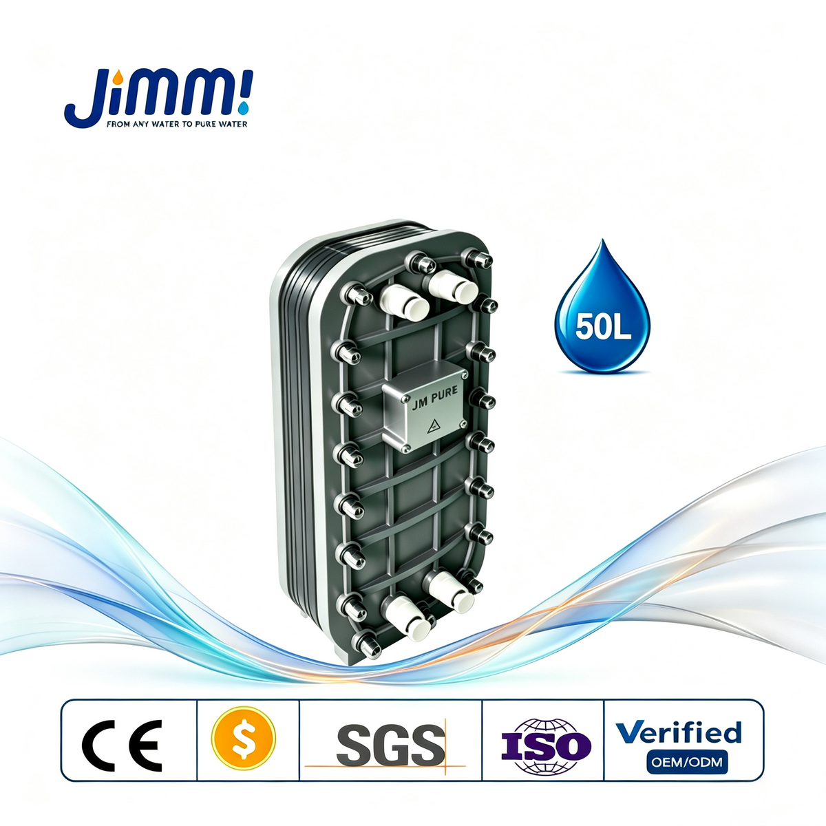 JIMMI 50L/H Continuous Electro-deionization (CEDI) Pure Water Stack
